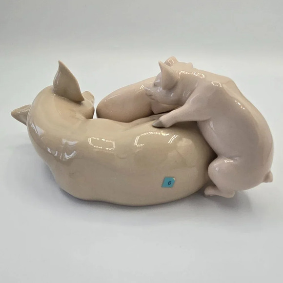 Vintage  Lladro ‘Playful Piglets’ Porcelain Figurine (5228) With Box Rare - Picture 6 of 13